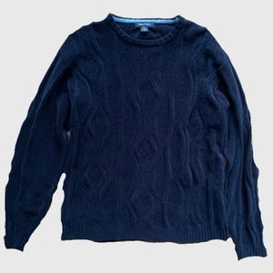 Nautica Cozy Navy Blue Mens Sweater Size Large